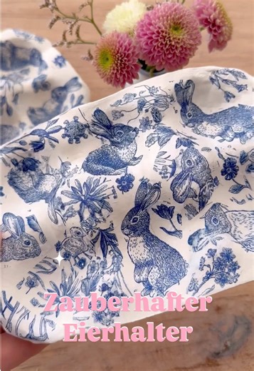 DIY Osterdeko: Eierhalter im Hasenlook basteln