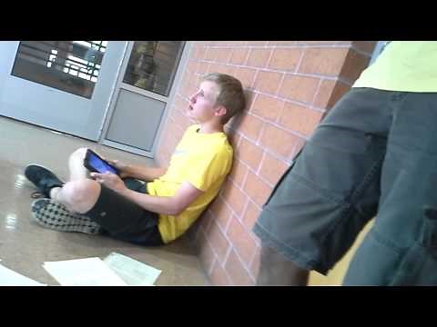 Kid freaks out and breaks school ipad