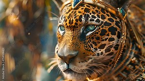 Despite the intimidating sight of an Aztec Jaguar warrior his expression shows a calm confidence in his abilities.