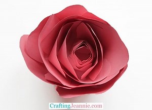 Easy Paper Rose - Mother's Day Craft (Free Template) - Crafting Jeannie