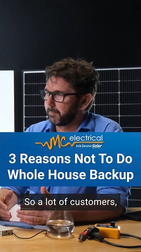 20K views · 34 reactions | When the power goes out, most solar batteries don’t work the way people think  Here's 3 battery backup misconceptions and why whole-house backup isn’t always smart.  Watch the full 101 on our YouTube channel. #SolarBattery #BlackoutBackup #HomeEnergy | MC Solar & Electrical | Facebook