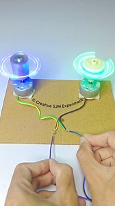 Amazing Lights • Dc Motor | #dcmotor #tech #science #dcmotorproject | Creative SJM Experiment
