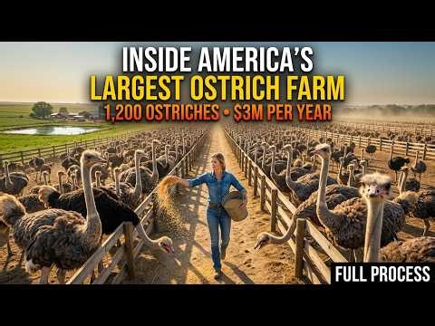 Inside a U.S. Ostrich Farm – From Hatching to Harvest | Million Dollar Farm Toury