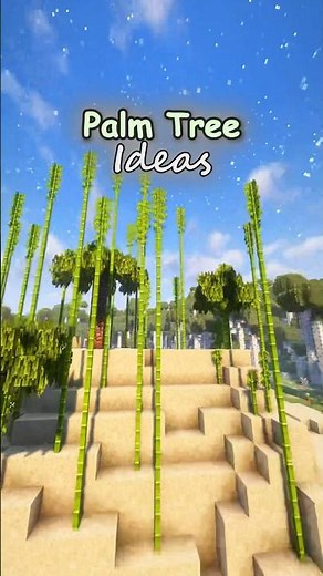 How to make EASY Palm Trees in Minecraft Tutorial! #minecraft