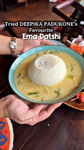 Prova | Dhaka Food Blogger on Instagram: "Finally I tried @deepikapadukone ‘s one Thé favourite dishes in @momomero.bd . And to be very honest I m obsessed with it . It’s a very simple but the creamy, garlicky, buttery texture just won me over. The name the dish is * Ema Datshi - 529/- bdt. . . 🔅🔅 Follow @dine_with_prova upcoming content, From Bangladesh 🔅🔅 . . . [ Nepali food , rice dish, celebrity special, Dhaka restaurant]"