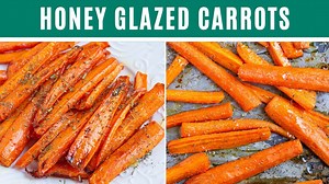 HONEY GLAZED CARROTS I air fryer, oven baked, crunchy.