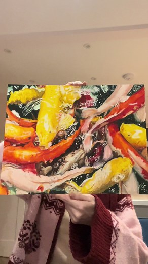 Creating Koi Fish Art with Oil Pastels