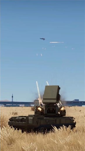 Tor M1 tracks F16 through flares ⚠️✈️ #TorM1 #F16 #Track #Missile #Flare #Combat #Sim #Jet