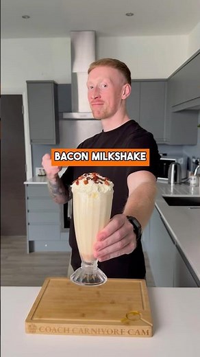 Bacon Milkshake 🥓🥤#bacon #milkshake #recipe #carnivore #healthy #healthylifestyle