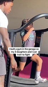 I built a gym in the garage #fatherdaughter #gym #workout #mma #dad #daughter #girldad | Dominic Barry