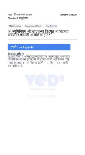 10th Science Aluminum Oxide Electrolysis Anode Reaction