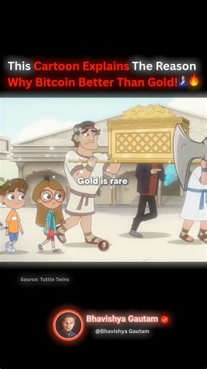 This Cartoon Explains The Reason Why Bitcoin Better Than Gold! 🪙🤑🔥#rich #money #usa #podcast #shorts