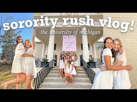 SORORITY RECRUITMENT VLOG 🎀 rush week at the University of Michigan | Gamma Phi Beta