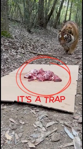 It’s a trap 🐯 Tiger falls into hole