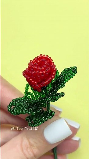 Beaded Rose. How to make an easy and simple flower from beads and wire? #creativity