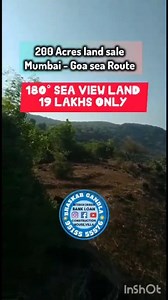 🏝🌊 Exclusive Sea View Land for Sale – Guhagar, Ratnagiri 🏝🌊 📌 Property ID: 525 📍 Location: Guhagar, Dist. Ratnagiri 🌊 Property Highlights: ✅ 200 Acres of Stunning Sea View Land (Available in 50-acre parcels) ✅ Clear Title & Road Access for Hassle-Free Ownership ✅ 180° View of the Arabian Sea – Breathtaking Landscape ✅ Red Soil – Lower Development Costs ✅ Ideal for: 🏕 Resorts & Luxury Villas 🌿 NA/Agricultural Plotting 🥭 Mango Plantation & Organic Farming 🌍 Nearby Attractions: 🏖 12 Pri