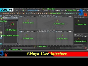 3D Maya User Interface | 3D Maya Tutorial For Beginner | Maya For Beginner | Intro To Maya