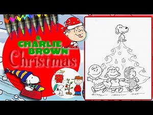Coloring a Charlie Brown Christmas Coloring Page 🎄