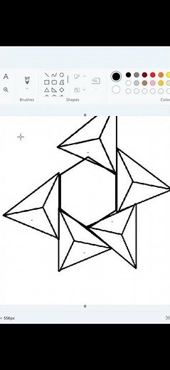 How to draw 3d illusion in ms paint | paint in computer| 3d illusion #art #drawing #easydrawing