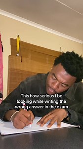 Realizing I Wrote the Wrong Answer: My Serious Exam Face
