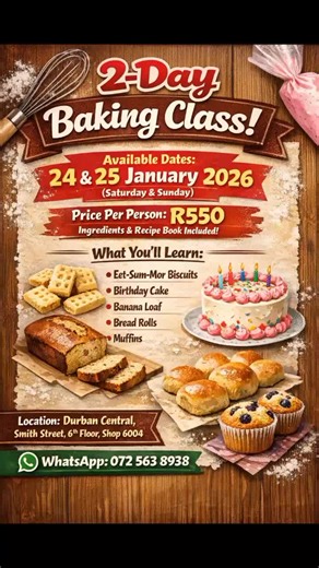 Join Our Weekend Baking Class for Delicious Treats