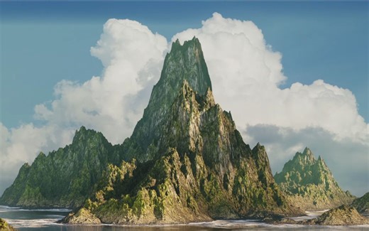 Blender2.80程序节点制作山海景