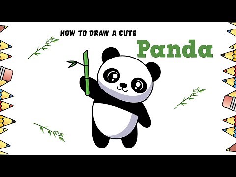 How To Draw A Cute Panda with Bamboo [Easy and Step by Step]