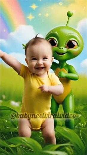 Adorable twin babies & Alien Dance Craze! 👽😂 #shorts