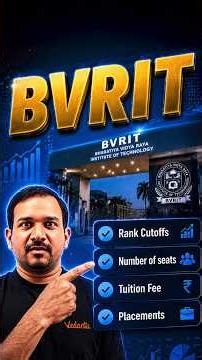 All about BVRIT 🔥| BVRIT College Review 2026 | Kiran Sir | Vedantu Learning Centre #vedantu