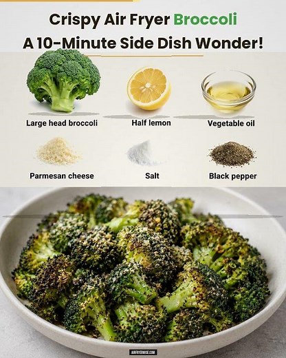🥦 Crispy Air Fryer Broccoli: A 10-Minute Side Dish Wonder! ✨