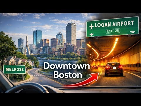 Driving Into Boston 🇺🇸 | Melrose to Downtown Boston | 4K POV Drive