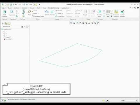 Creo Tutorial: Sweep feature with Add Inn Faces function in Creo Parametric 1.0
