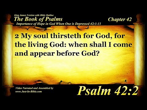 Psalm 42 | Bible Book 19 | The Book of Psalms - Holy Bible Audio Text - King James Read Along Bible