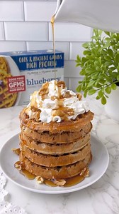 Wake up to happiness with this scrumptious blueberry waffle stack! 🤗🫐🧇 Find us at a store near you: https://www.goodfoodmadesimple.com/where-to-buy/ | Good Food Made Simple