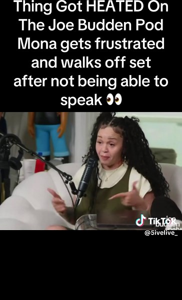 On the Joe Budden Pod Mona gets frustrated and walks off set after not being able to speak “Know who the felon is in here. I don’t want to flip out #joebudden #queenzflip #ish #viral #fyp