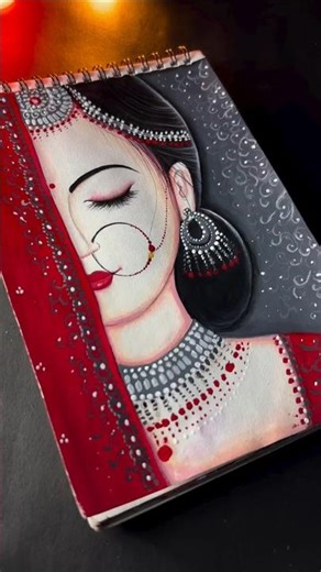 Beautiful bride girl drawing 🤎🤍#art​ #trending​ #drawing​ #shorts​