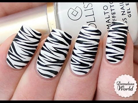 ZEBRA PRINT NAIL ART TUTORIAL