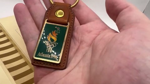 Coach Olympic Games 1996 Leather Keychain Keyring - Etsy