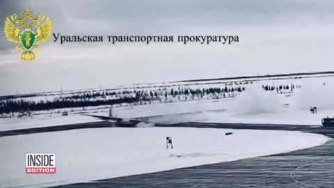 Plane Skids Out of Control on Runway After Landing Gear Breaks