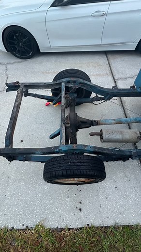 Some frame rust mitigation, painting and bump stop removal in preparation for lowering. The frame on this thing is in exceptional condition. I found one spot that was rusted through but it was behind the axle with no structural loading. I cleaned it up to bare steel and coated it. Major win! #datsun #datsun1200 #datsun320 #datsunl320 #datsunpickup #320 #l320 #e1engine #shitbox #shitboxnation #rusty #rustic #vintagejapanese #projecttruck #patina #patinatruck #1965 #60saesthetic #postwarclassic #j