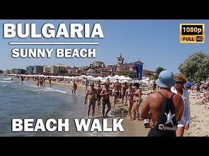 Walk along the beautiful Sunny Beach (Slanchev Bryag) in Bulgaria