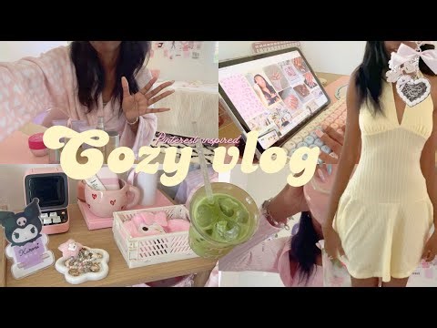 Cozy Introvert Vlog 🧸☕ | 9AM Morning Routine, Cute Haul, Pinterest Girl & Matcha