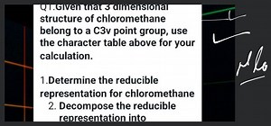 structure of chloromethane belong to a C3v point group, use the... | Filo