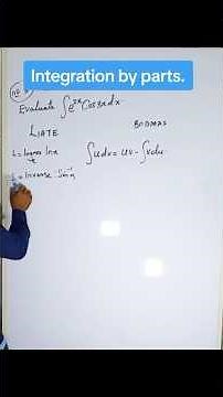 Integration by Parts. #maths #calculus #integration #algebraicequation