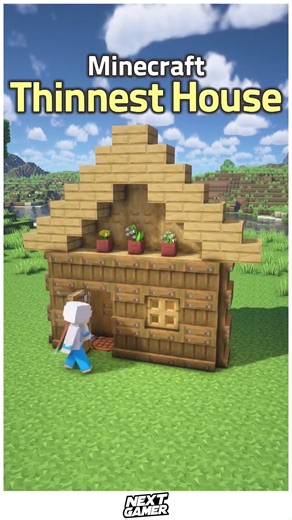 NextGamer on Instagram: "🏠 Minecraft Thinnest Survival House With Compact Design and Smart Space Vibes ✨ 🏠 🏠✨ Build a super narrow survival house using minimal blocks, clever layouts, and efficient storage. Perfect for limited spaces or challenge builds, this house keeps you safe, organized, and cozy while making the most of every block. 🌿⛏️ #ThinnestSurvivalHouse #MinecraftSurvival #CompactBuild #EfficientMinecraft #MinecraftIdeas"