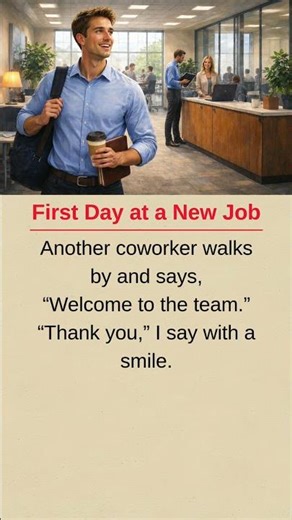 First Day at a New Job | Easy English Reading & Listening Practice (A2) #englishforbeginners