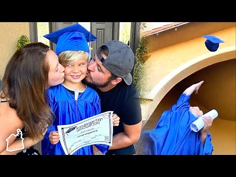 KINDERGARTEN GRADUATION AT HOME CEREMONY!
