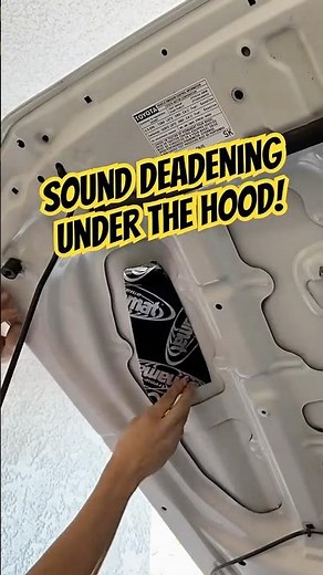 Sound deadening under the hood on my #toyota #tacoma with #dynamat and #dynaliner