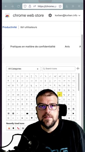 Tous les caractères spéciaux à portée de clic #Chrome #Edge