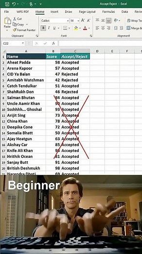 Accept & Reject Symbols in Excel ✔❌ | Excel Symbol Trick #excel # #computertips #keyboard #exceltips